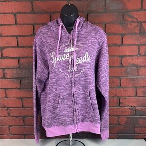 Salt Creek‎ Women's 2XL Purple Space Needle Hoodie – Cozy Pullover